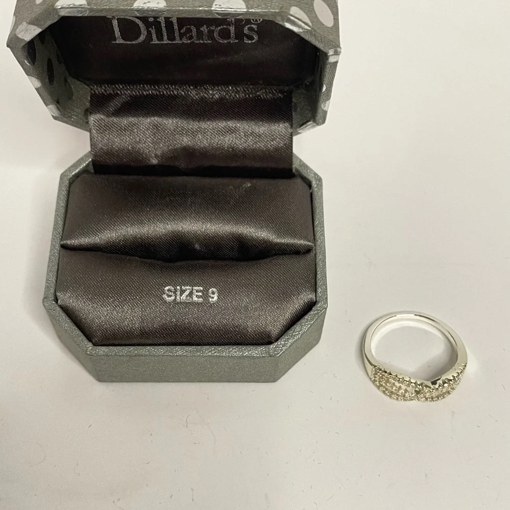 Dillard’s Silver Rhinestone Infinity Ring - Picture 6 of 7